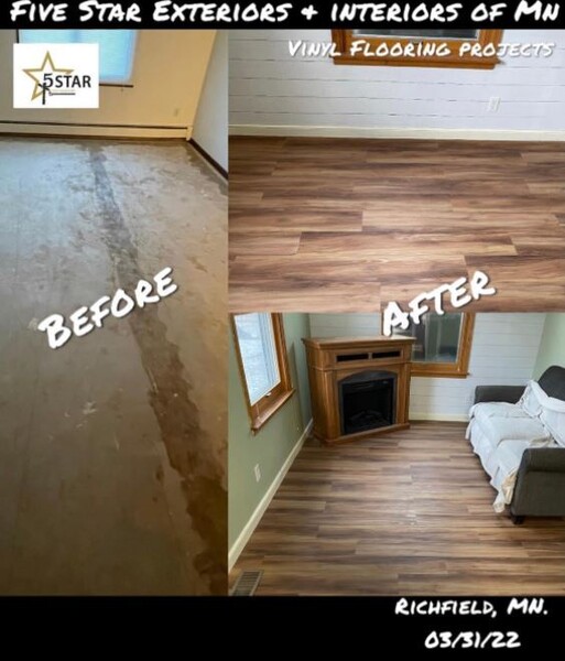 Before and After Vinyl Flooring in Richfield, MN (1)